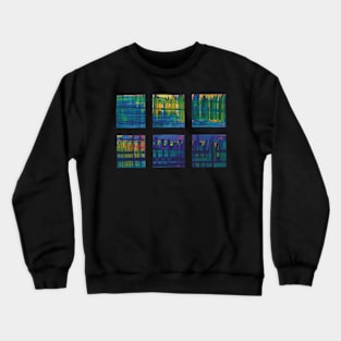 Liminal Space Blue Abstraction through 6 windows Crewneck Sweatshirt